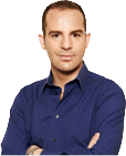 Martin Lewis with his arms folded.