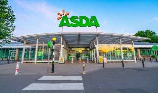 Stevenage,England-November 2020: Asda  supermarket at sunrise. The company became a subsidiary of the American corporate giant Walmart after a Â£6.7 billion takeover