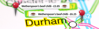Unlock pub & restaurant savings just by popping down the road, eg, Wetherspoon 38% less, Harvester 14% less