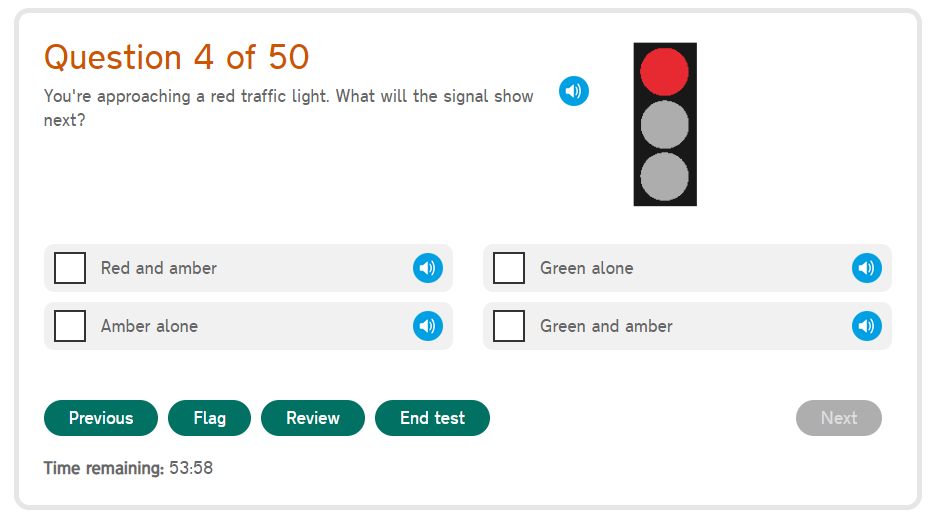 Free theory test 50 questions