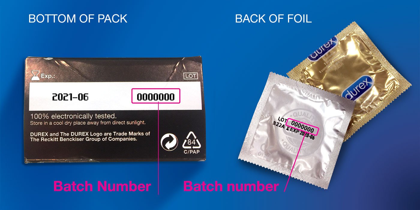 Durex condoms product recall