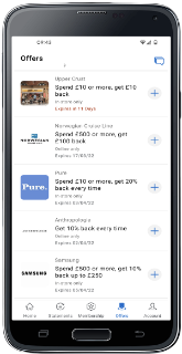 Examples of previous Amex retailer cashback offers in the app