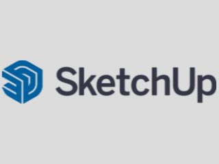 SketchUp logo, which is a blue pattern with 'SketchUp' in black text to the right of it.