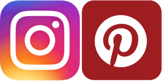 Instagram and Pinterest logos