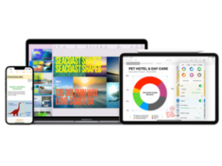 iWork on an Apple iPhone, Mac and iPad.