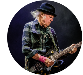 Neil Young performing live Neil Young performing live.