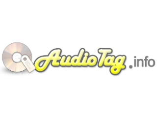 Audiotag logo, which is an icon of a CD with a white label on it, next to 'Audiotag' in yellow and '.info' in grey.