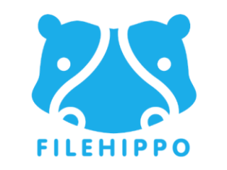 FileHippo logo FileHippo logo, which is the outline of a hippo's head in light blue on a white background.