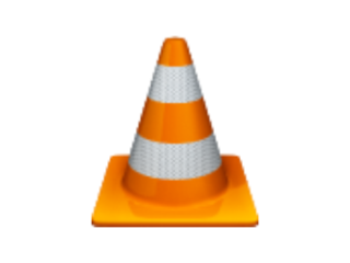 VLC Media Player logo VLC Media Player logo, which is a graphic of an orange and white-striped traffic cone.