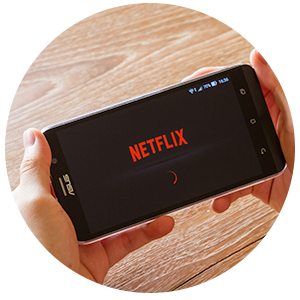 Netflix on a smartphone