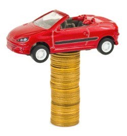 toy car on pennies