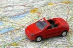 toy car on map