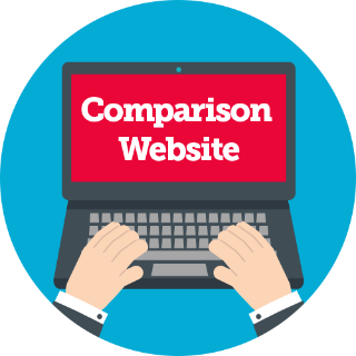 laptop to access comparison sites