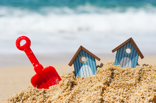 Beach huts and toys Beach huts and toys