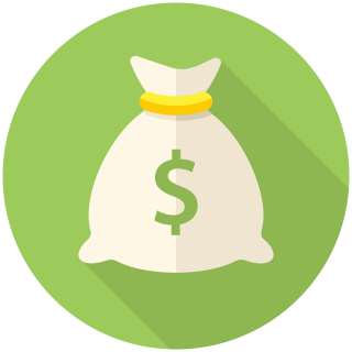 Money bag icon grants available