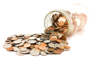 Spilled Jar of Coins