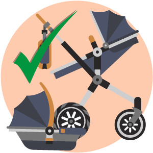 child car seat and buggies