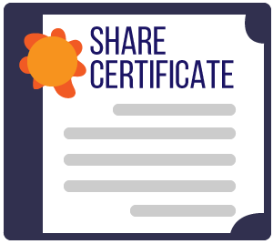 Share certificate.