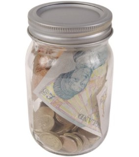 money in jar