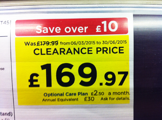 clearance sale