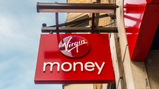 Virgin Money logo on sign