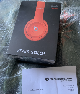 A box containing Beats headphones