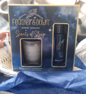 A Feather & Down gift set containing pillow spray
