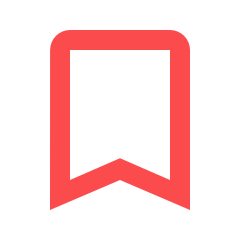 The 'Bookmark' icon is a bookmark shape with a red outline which is transparent in the middle