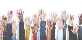 Lots of hands raised