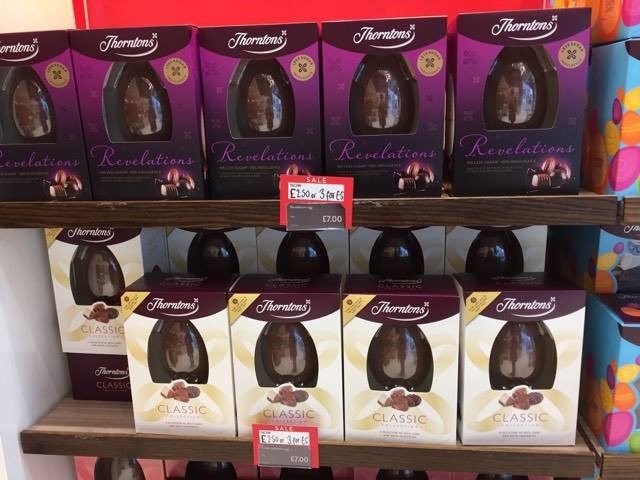 Reduced chocolates at Sainsbury's