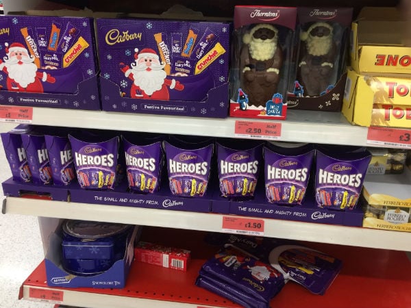 Reduced chocolates at Sainsbury's