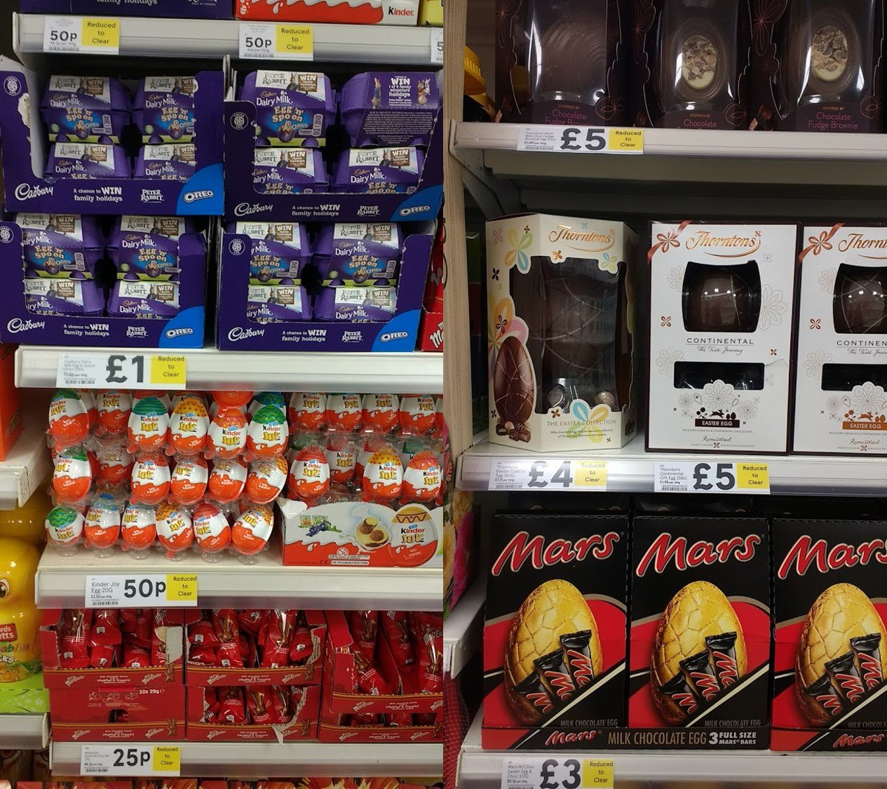 Easter Egg reductions in Tesco
