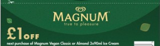FREE Magnum vegan ice creams when you stack two coupons at Tesco