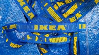 A collection of Ikea shopping bags