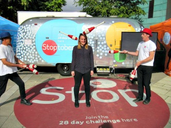 Here I am getting involved in the Stoptober action