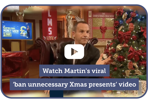 Watch Martin's viral 'ban unnecessary Xmas presents' video, found in the blog this image links to.