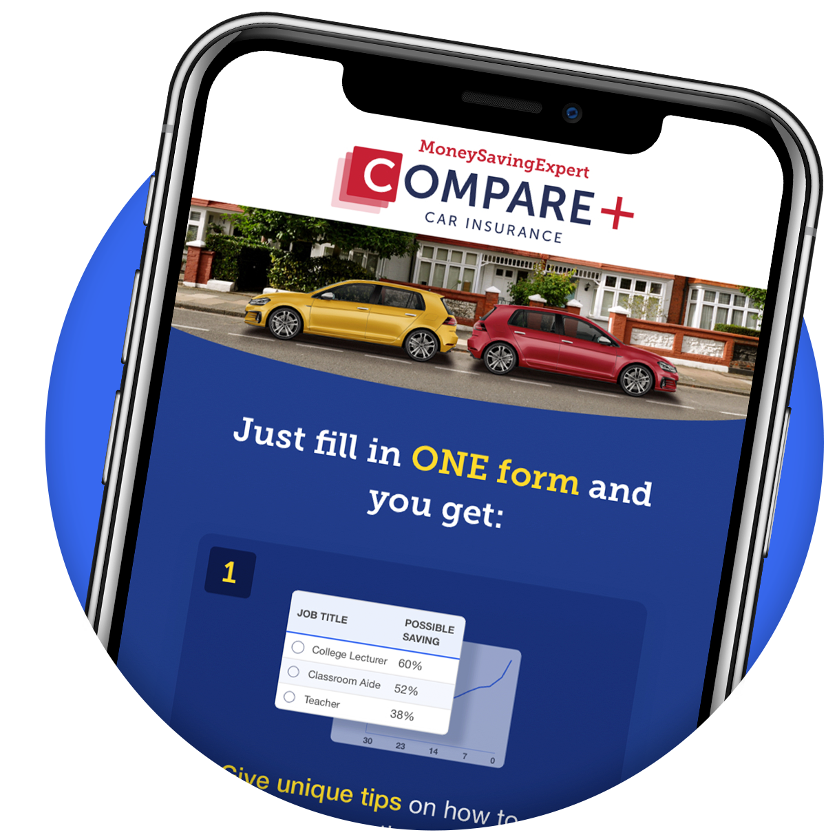 MoneySavingExpert's Car Insurance Compare Plus tool