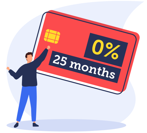 MoneySavingExpert's 0% Spending Card Eligibility Calculator, with the up-to-25-months 0% Barclaycard selected