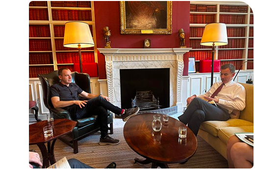 Martin meeting with Chancellor Jeremy Hunt. The images links to our news story on this meeting, headlined 'Martin Lewis: My mortgage conversation with the Chancellor – and why banks should come to the public's aid'.