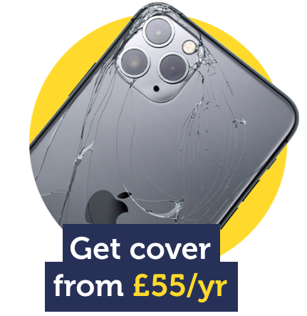 Get mobile phone cover from £55 a year. Image links to our full Cheap mobile insurance guide.