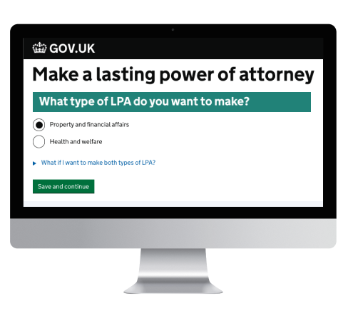 Make a Lasting Power of Attorney, with image linking to our Power of Attorney guide.