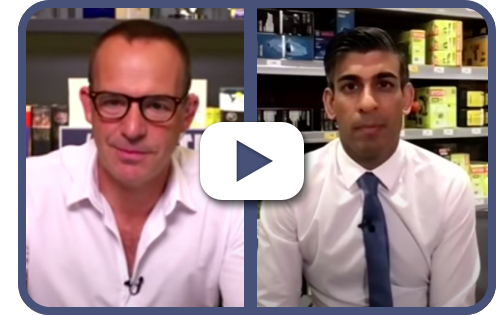 A link to the video of Martin Lewis's Q&A with Rishi Sunak on the new cost of living support package