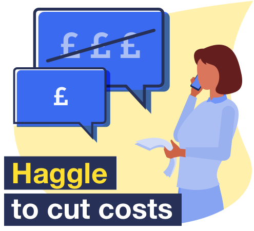 MoneySavingExpert.com's Mobile phone haggling guide gives full info on how to haggle your costs down.