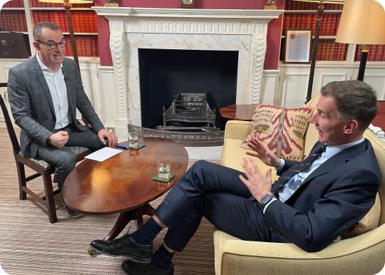 Watch Martin grill Chancellor Jeremy Hunt on Martin's show, via ITVX.