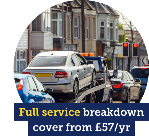 Full service breakdown cover is available from £57 a year. The link goes to MSE's Cheap breakdown cover guide.