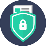 Shield lock with papers