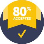 80% accepted