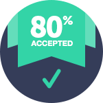 80% accepted